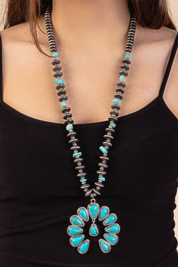 Squash Blossom Necklace-Necklaces-Your Fashion Wholesale-Stuffology - Where Vintage Meets Modern, A Boutique for Real Women in Crosbyton, TX