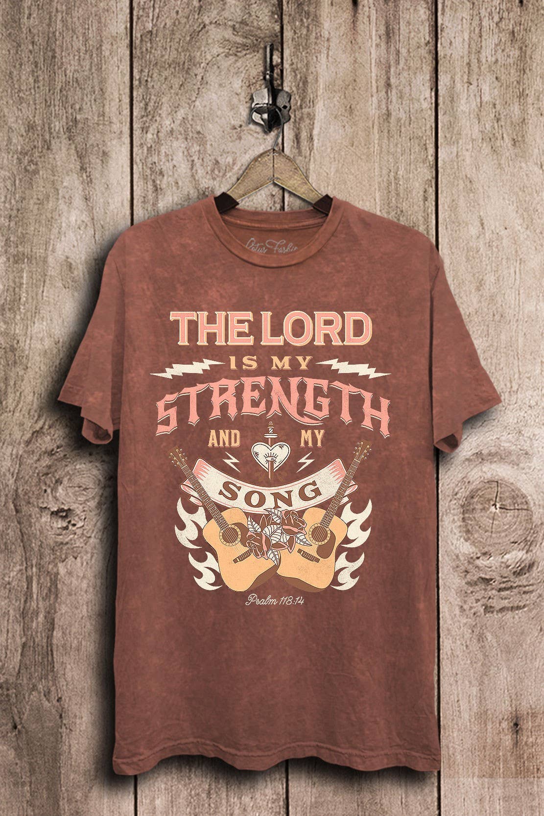 The Lord Is My Strength Graphic Top-Lotus Fashion Collection-Stuffology - Where Vintage Meets Modern, A Boutique for Real Women in Crosbyton, TX