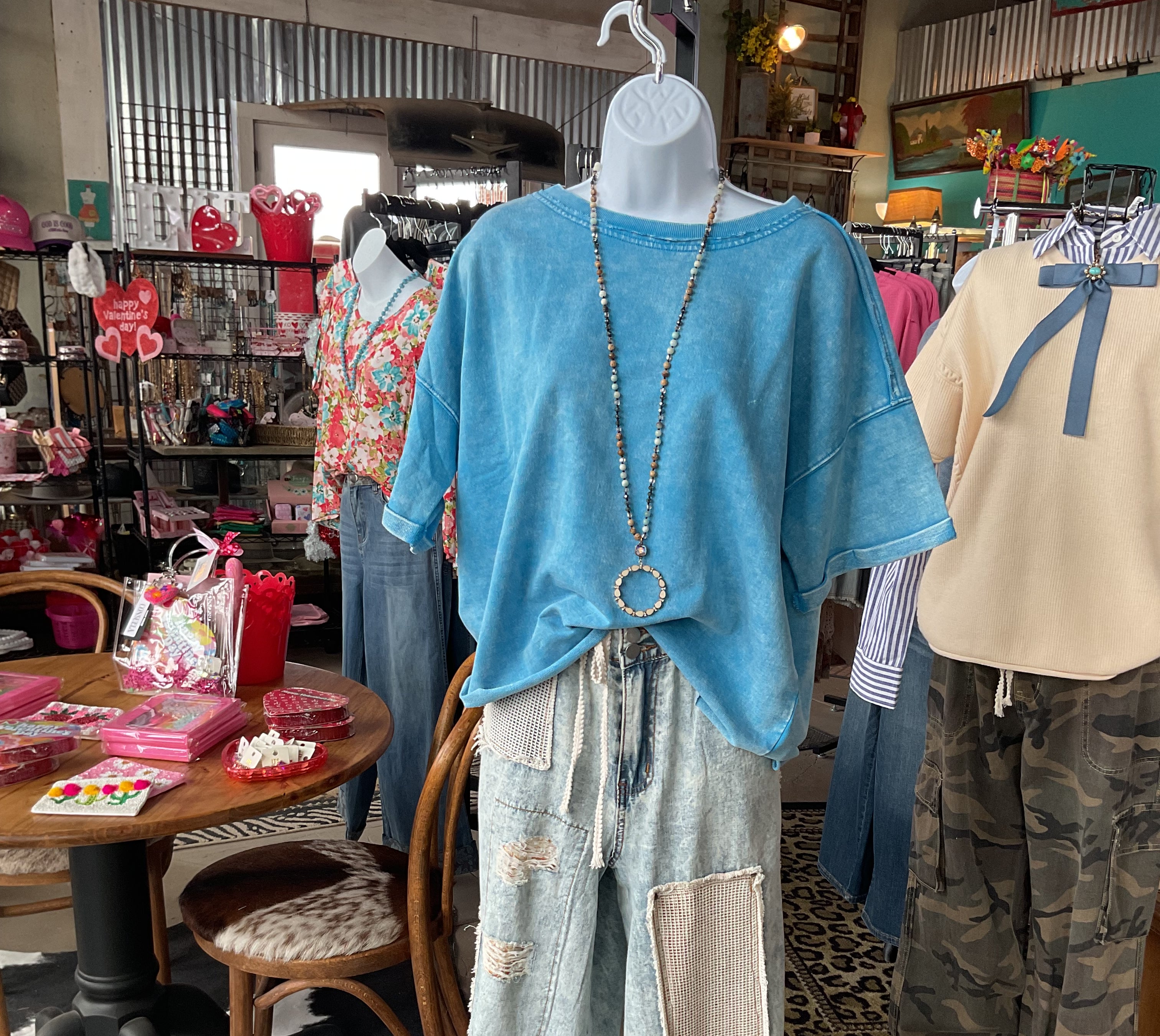 Acid Wash French Terry Top-TOP-ZENANA-Stuffology - Where Vintage Meets Modern, A Boutique for Real Women in Crosbyton, TX