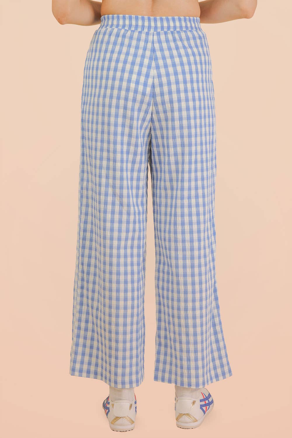 Elastic Waist Checkered Casual Pants-Pants-VERY J-Stuffology - Where Vintage Meets Modern, A Boutique for Real Women in Crosbyton, TX