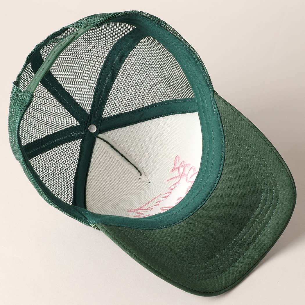 Howdy Darlin' Embroidered Mesh Back Trucker Cap | Stuffology Boutique-Hats-Fashion City-Stuffology - Where Vintage Meets Modern, A Boutique for Real Women in Crosbyton, TX