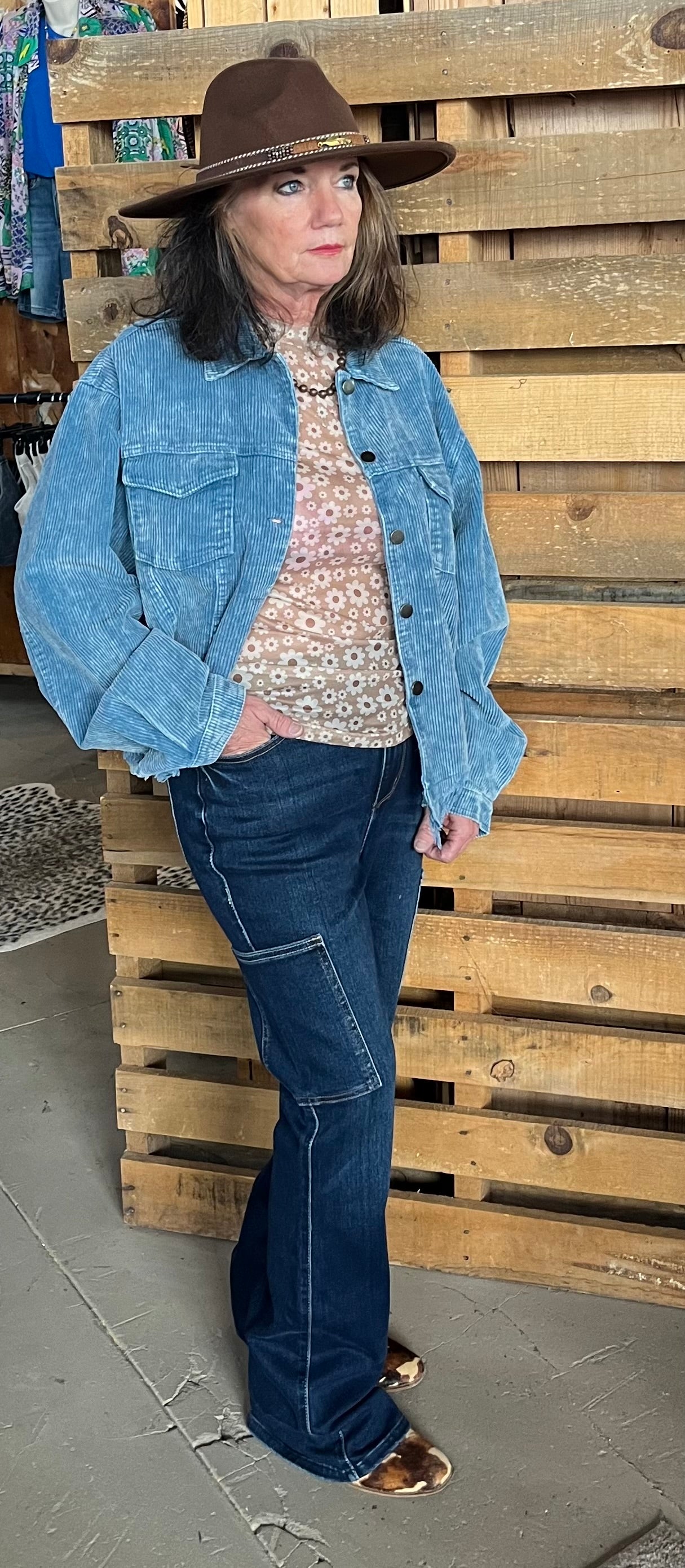 Retro Brown Mesh Top /Stuffology Boutique-MESH TOP-Turquoise Haven-Stuffology - Where Vintage Meets Modern, A Boutique for Real Women in Crosbyton, TX