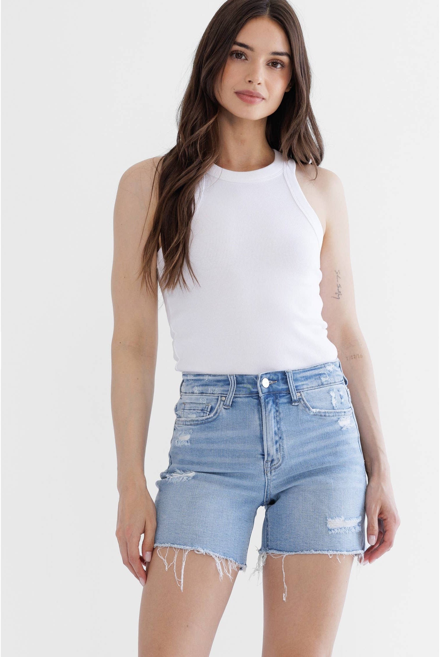Everyday Mica Denim Shorts-Shorts-Mica Denim-Stuffology - Where Vintage Meets Modern, A Boutique for Real Women in Crosbyton, TX