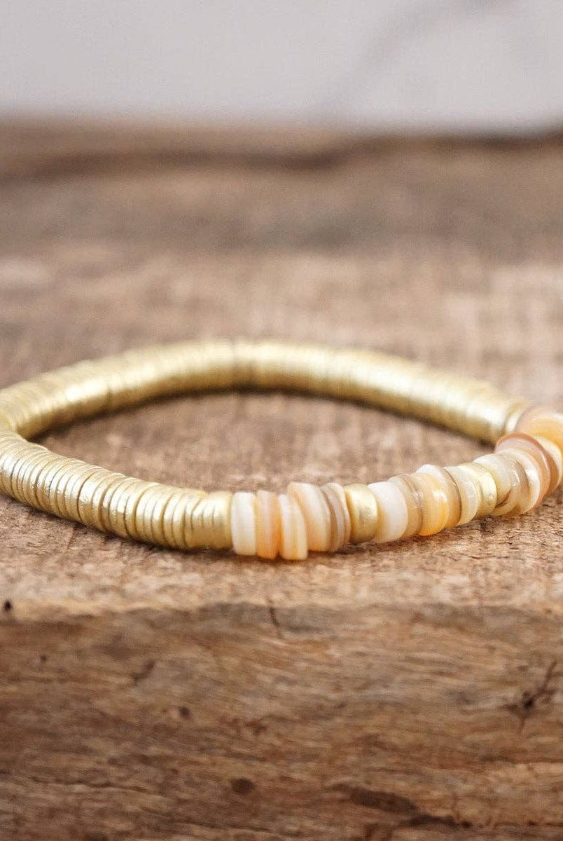 Heishi Bead Bracelet-Bracelets-PennyLine inc-Stuffology - Where Vintage Meets Modern, A Boutique for Real Women in Crosbyton, TX