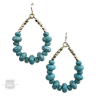 Turquoise teardrop earring-Earrings-Pink Panache Brands-Stuffology - Where Vintage Meets Modern, A Boutique for Real Women in Crosbyton, TX