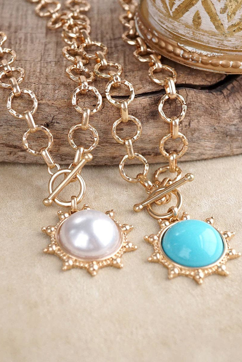 Suncrest Duo – Toggle Charm Chain Necklace-PennyLine inc-Stuffology - Where Vintage Meets Modern, A Boutique for Real Women in Crosbyton, TX