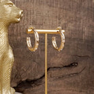 Classic Bubble Hoops – Gold with Crystal, Pearl, or Turquoise-Earrings-PennyLine inc-Stuffology - Where Vintage Meets Modern, A Boutique for Real Women in Crosbyton, TX