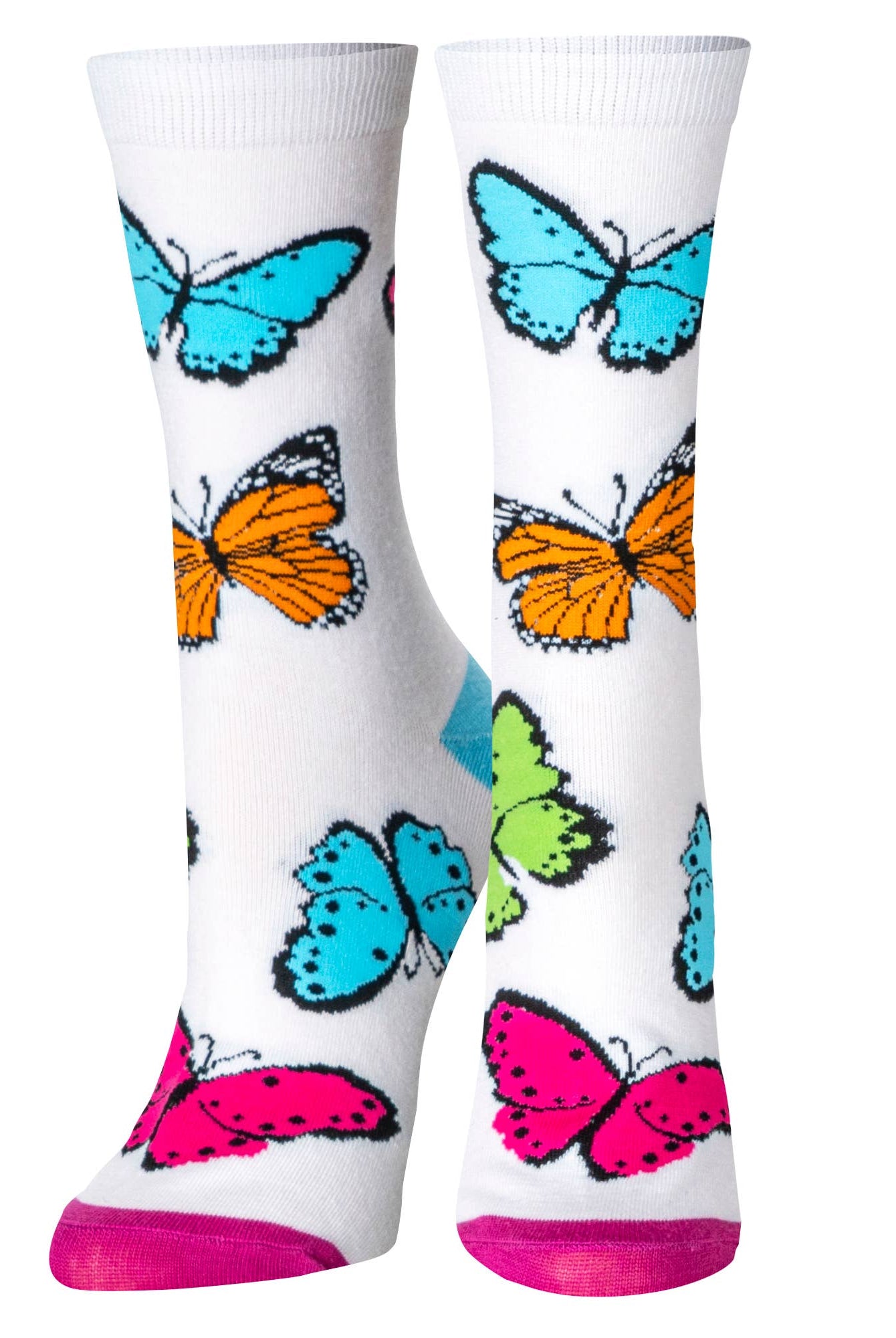 Butterflies - Womens Crew Folded | Stuffology Boutique-Socks-Crazy Socks-Stuffology - Where Vintage Meets Modern, A Boutique for Real Women in Crosbyton, TX