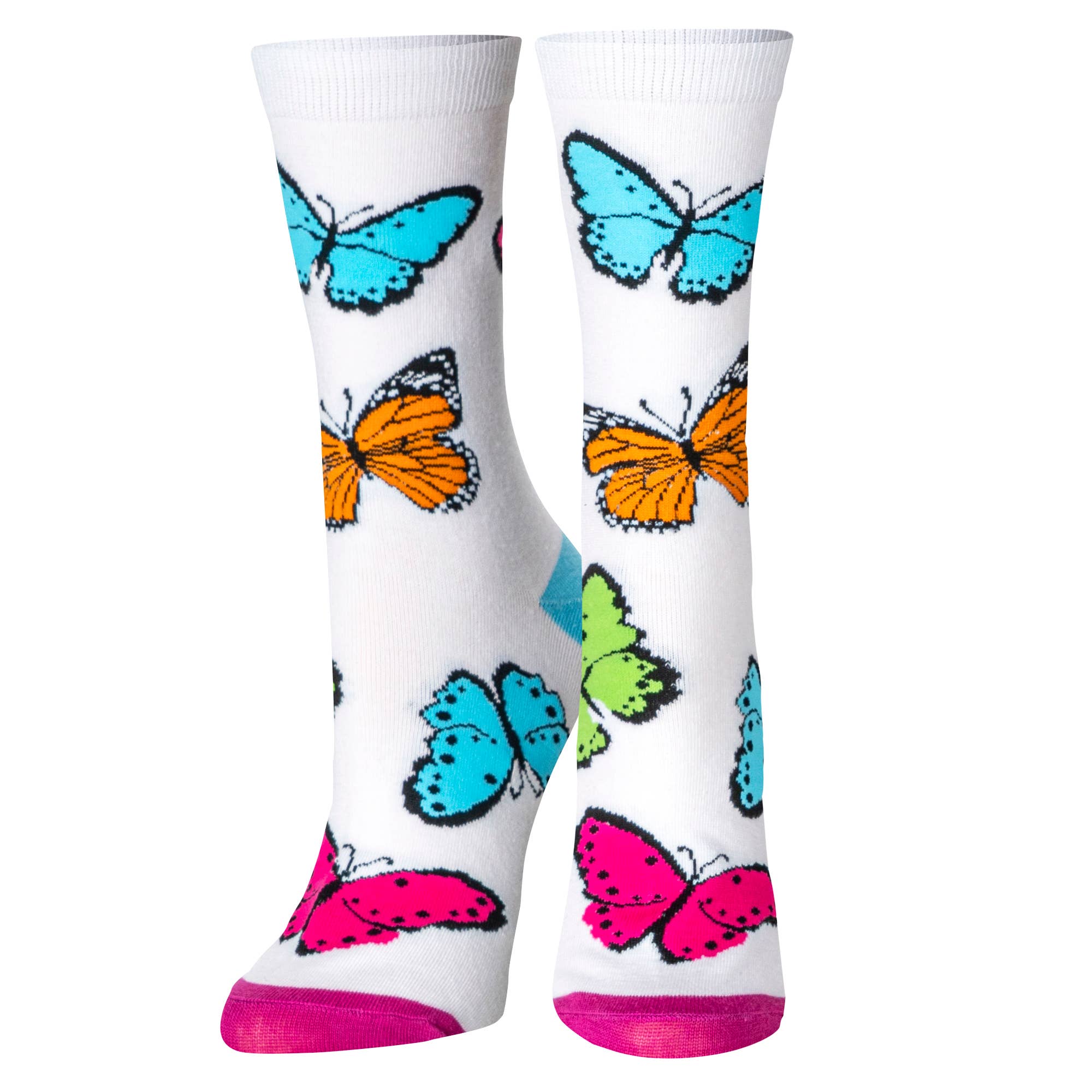Butterflies - Womens Crew Folded | Stuffology Boutique-Socks-Crazy Socks-Stuffology - Where Vintage Meets Modern, A Boutique for Real Women in Crosbyton, TX
