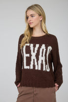 TEXAS CHUNKY KNIT LONG SLEEVE PULLOVER SWEATER-Sweaters-J.O.A-Stuffology - Where Vintage Meets Modern, A Boutique for Real Women in Crosbyton, TX