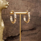 Classic Bubble Hoops – Gold with Crystal, Pearl, or Turquoise-Earrings-PennyLine inc-Stuffology - Where Vintage Meets Modern, A Boutique for Real Women in Crosbyton, TX