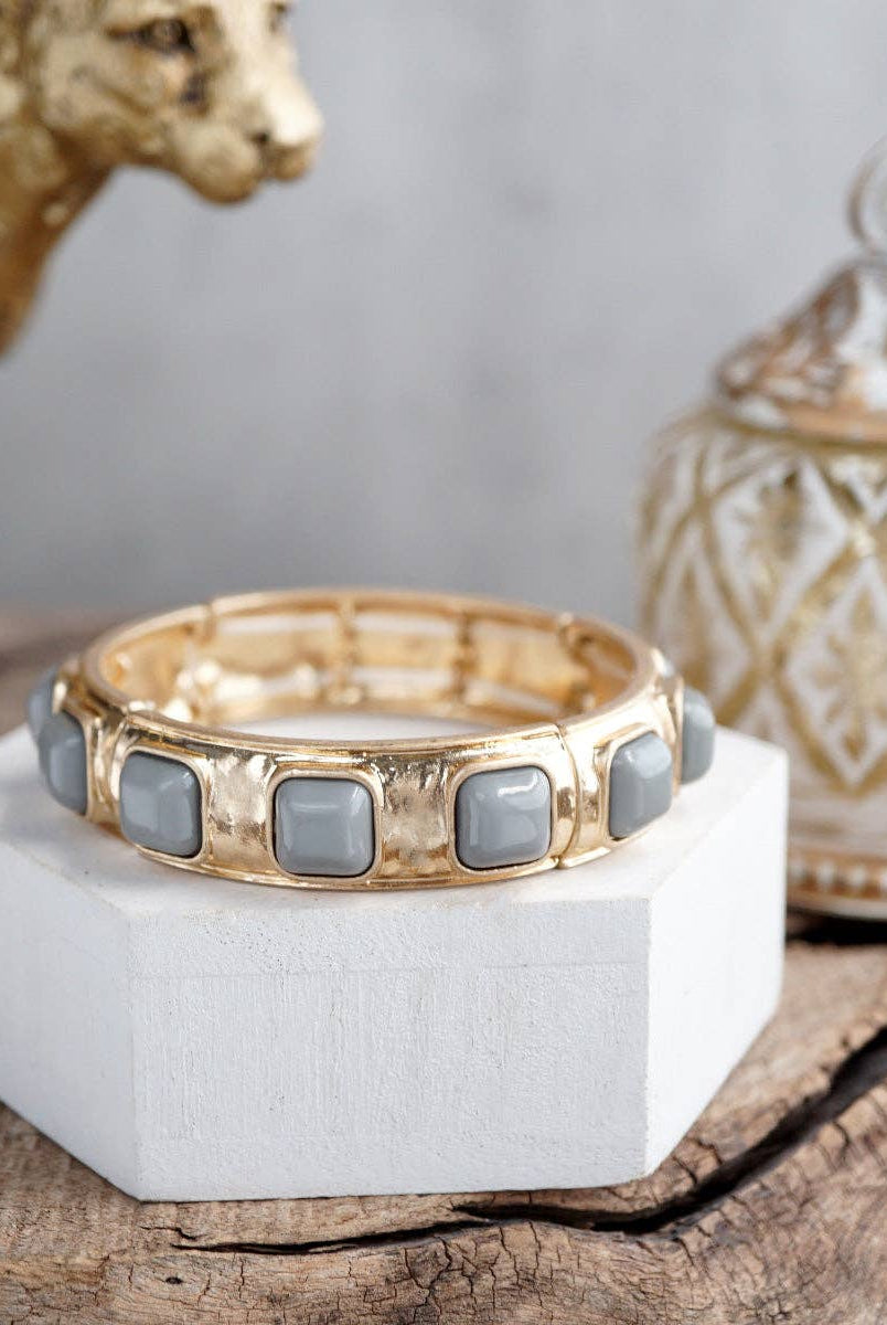 Eternal Glow – Eternity Stretchy Bangle with Cabochons or Pearls-PennyLine inc-Stuffology - Where Vintage Meets Modern, A Boutique for Real Women in Crosbyton, TX