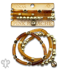 Golden brown bead bracelet set, Austrian crystal-Bracelets-Pink Panache Brands-Stuffology - Where Vintage Meets Modern, A Boutique for Real Women in Crosbyton, TX