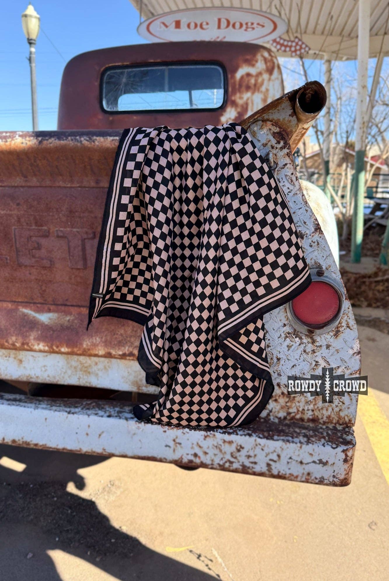 Tan Check Wild Rag-Wild Rags-Stuffology Boutique-Stuffology - Where Vintage Meets Modern, A Boutique for Real Women in Crosbyton, TX