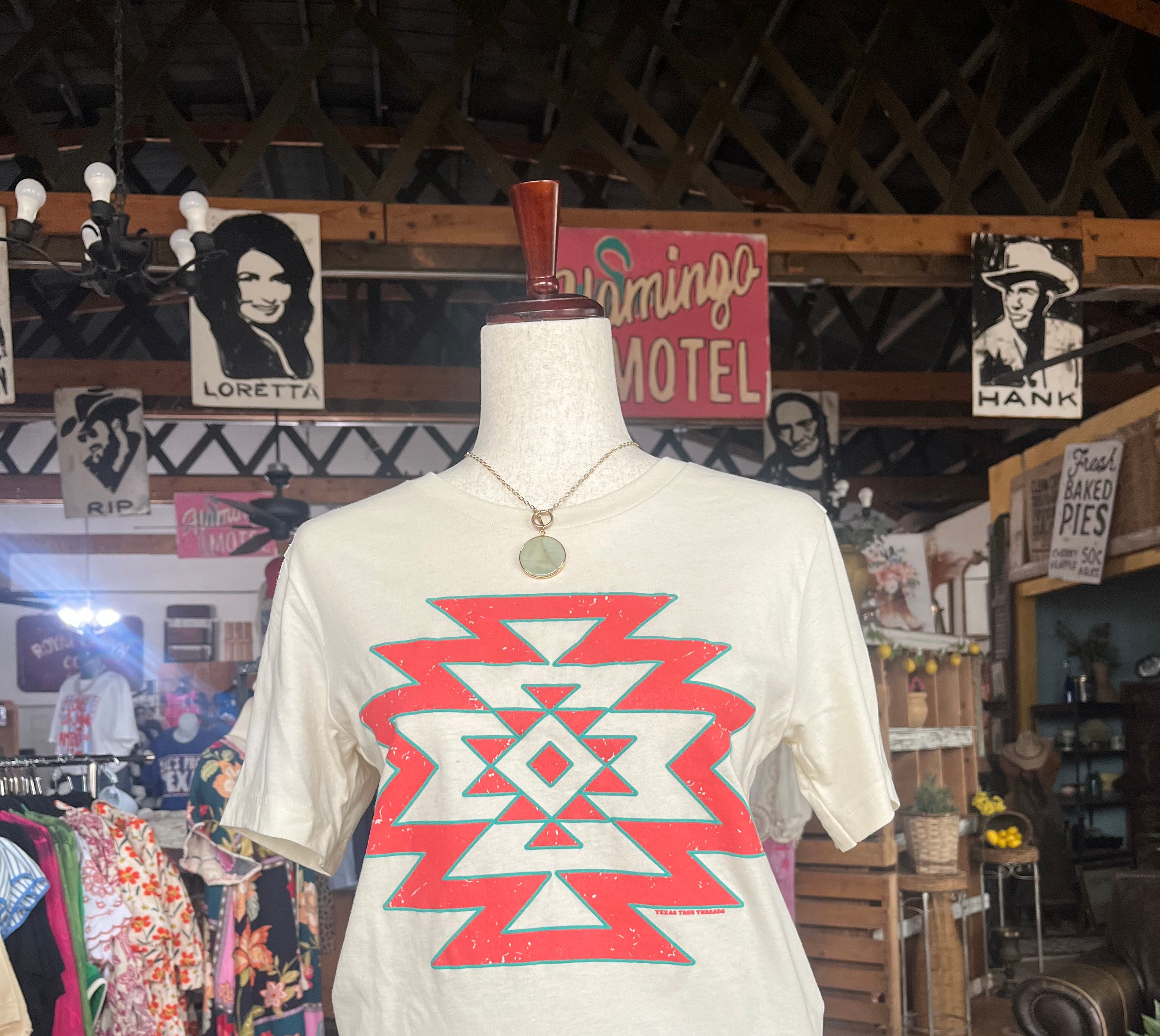 Mesa Aztec Graphic Tee-Graphic Tees-Texas True Threads-Stuffology - Where Vintage Meets Modern, A Boutique for Real Women in Crosbyton, TX