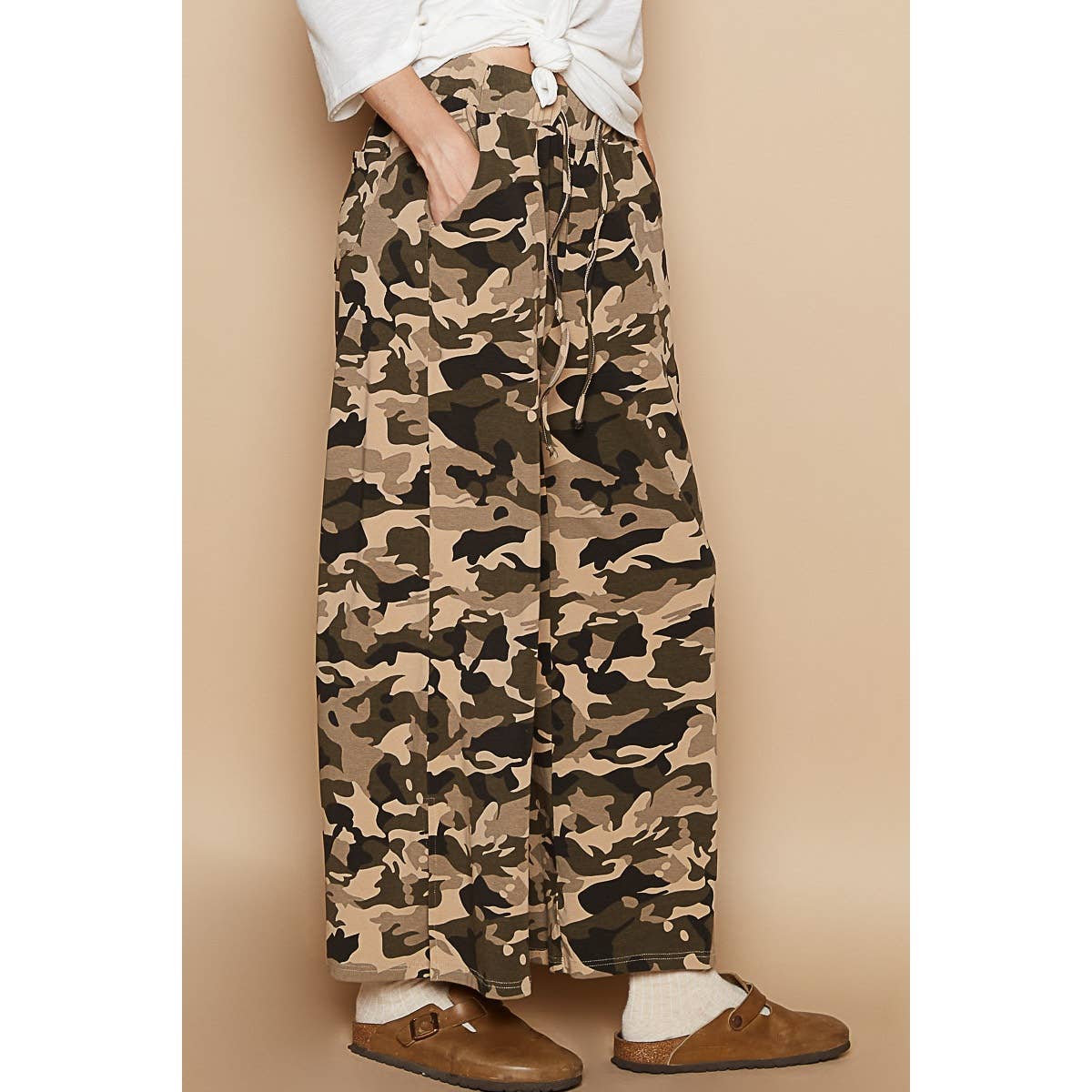 POL Clothing Vintage Washed Camo Pants-Pants-Pol Clothing-Stuffology - Where Vintage Meets Modern, A Boutique for Real Women in Crosbyton, TX