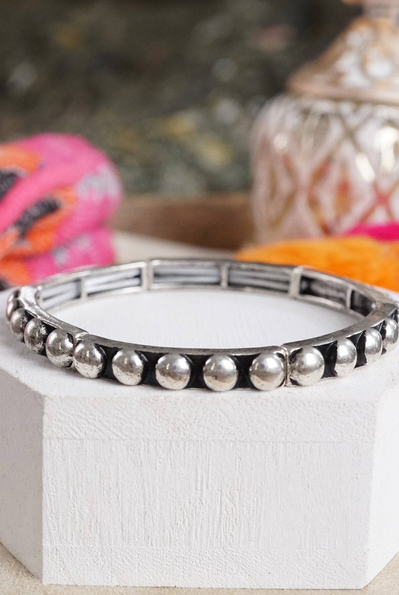 Western Bubble Bangle Bracelets – Worn Gold or Silver Tone-Bracelets-PennyLine inc-Stuffology - Where Vintage Meets Modern, A Boutique for Real Women in Crosbyton, TX