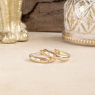 Classic Bubble Hoops – Gold with Crystal, Pearl, or Turquoise-Earrings-PennyLine inc-Stuffology - Where Vintage Meets Modern, A Boutique for Real Women in Crosbyton, TX