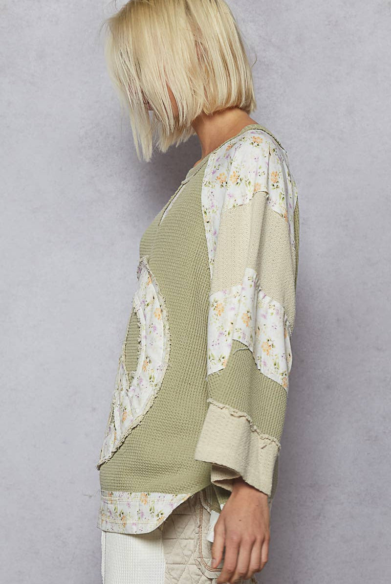 POL Clothing - Peace Sign Top-Pullover Top-Pol Clothing-Stuffology - Where Vintage Meets Modern, A Boutique for Real Women in Crosbyton, TX