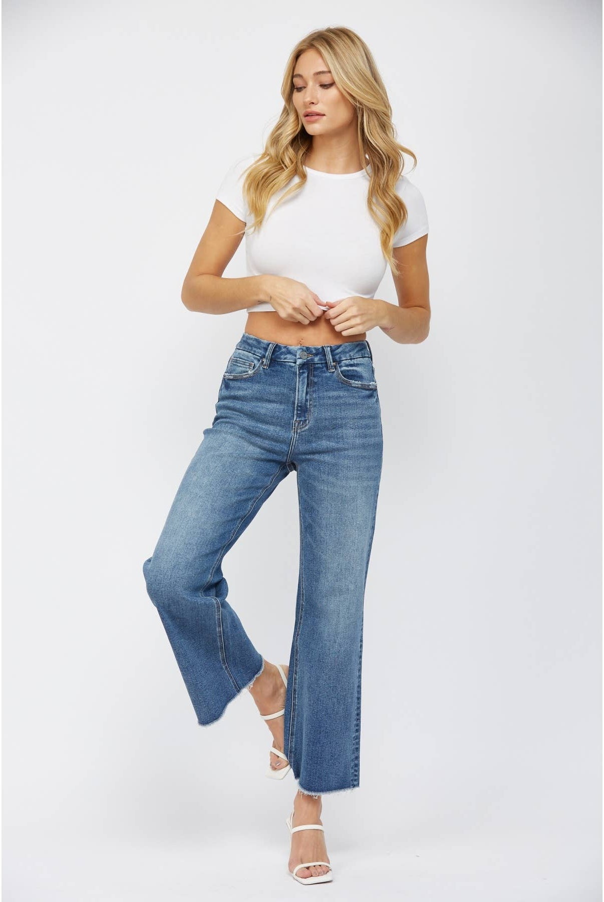 High Waist Wide Leg Mica Denim Jeans-Jeans-Mica Denim-Stuffology - Where Vintage Meets Modern, A Boutique for Real Women in Crosbyton, TX