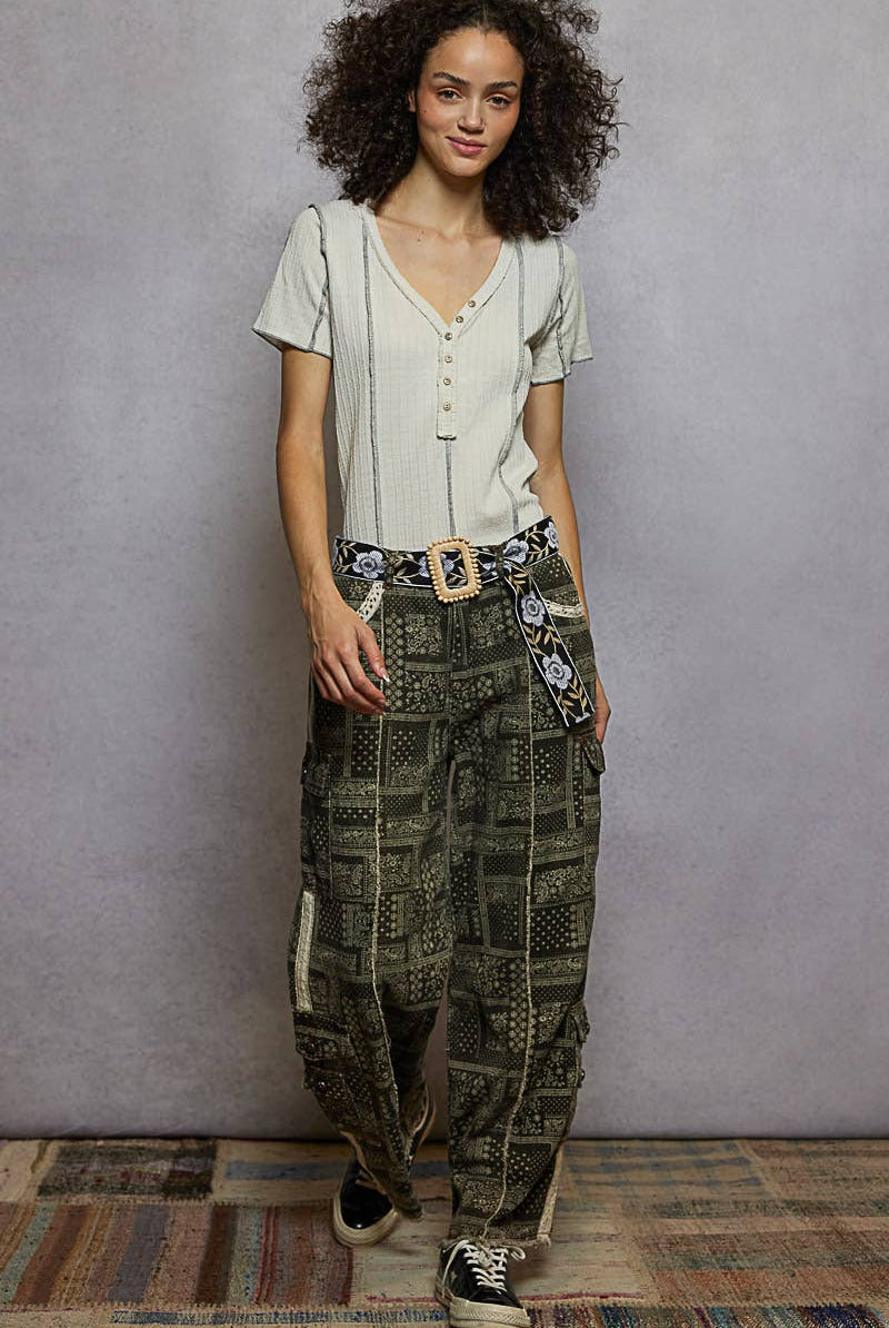 Floral Print Square Buckle Belt-BELT-Pol Clothing-Stuffology - Where Vintage Meets Modern, A Boutique for Real Women in Crosbyton, TX