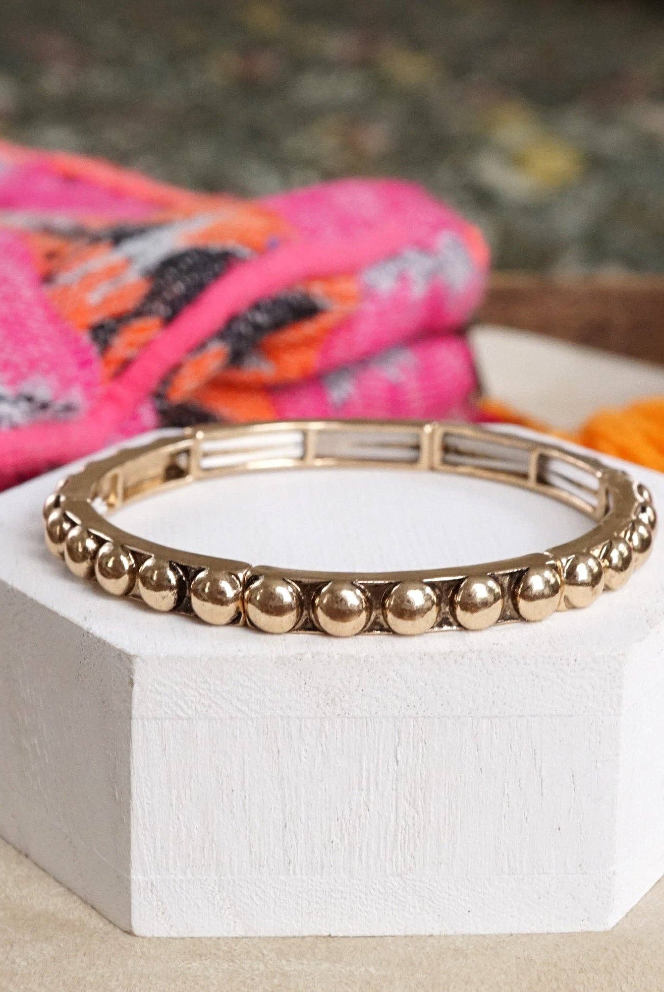 Western Bubble Bangle Bracelets – Worn Gold or Silver Tone-Bracelets-PennyLine inc-Stuffology - Where Vintage Meets Modern, A Boutique for Real Women in Crosbyton, TX