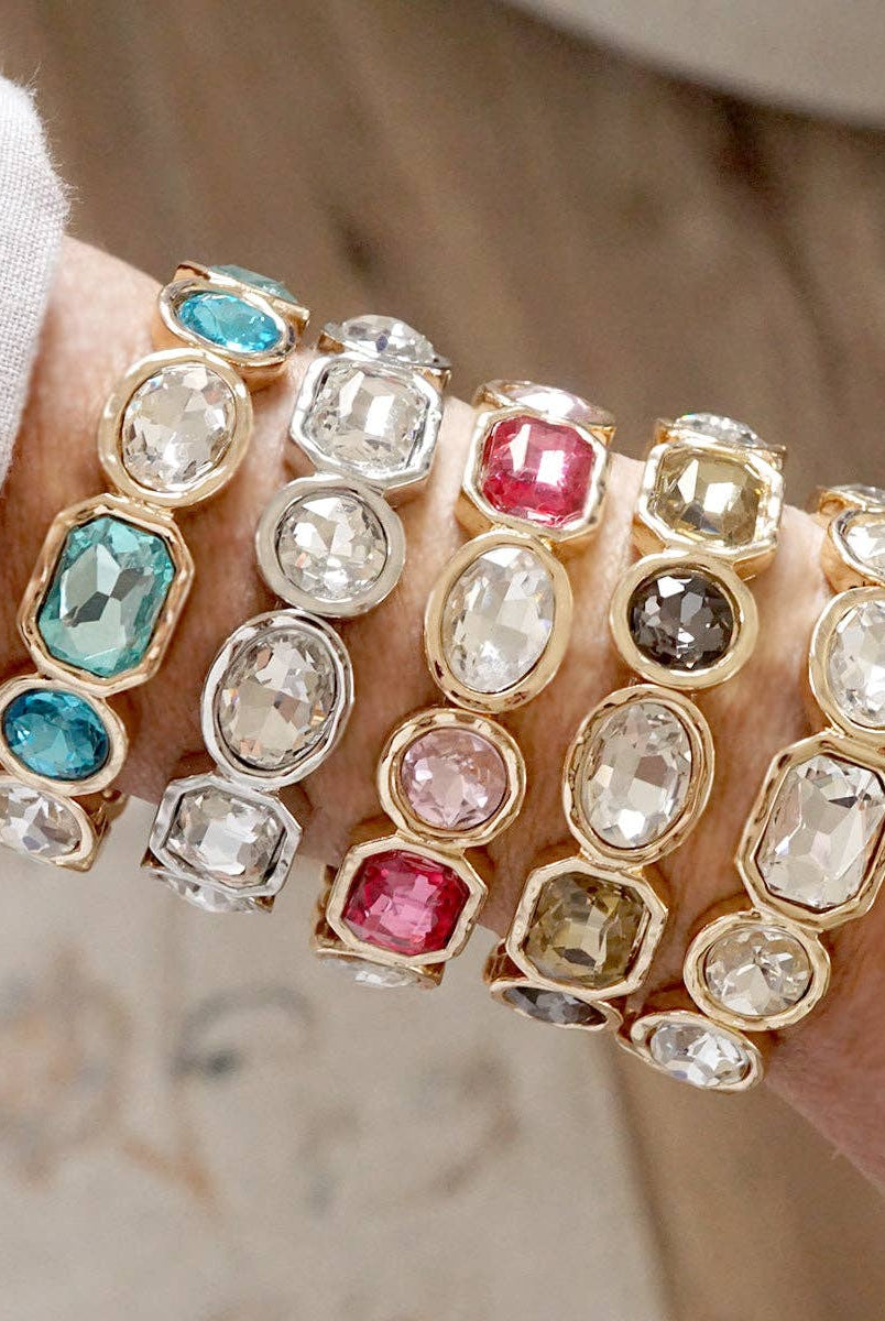 Radiant Array – Statement Stretchy Gem Bangle-PennyLine inc-Stuffology - Where Vintage Meets Modern, A Boutique for Real Women in Crosbyton, TX