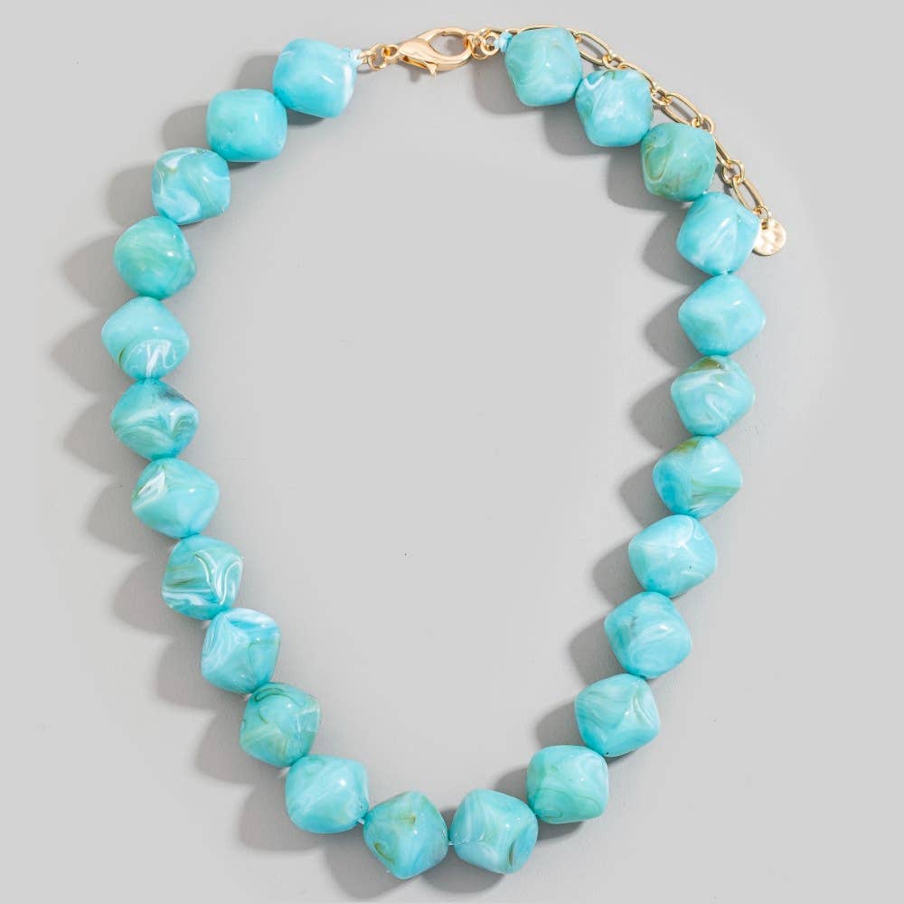 Marble Muse Necklace-Necklaces-The Looks by Fame Accessories-Stuffology - Where Vintage Meets Modern, A Boutique for Real Women in Crosbyton, TX