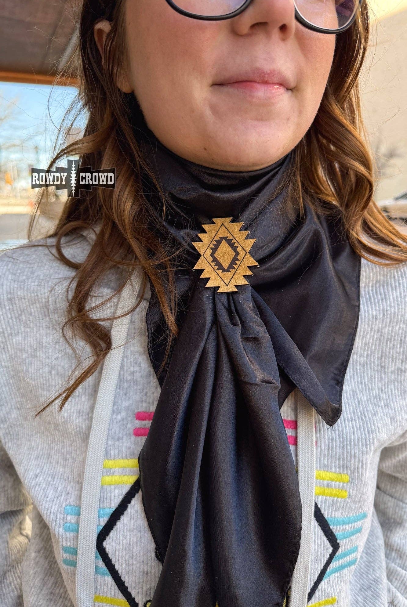 Aztec Sky Scarf Slide-Wild Rag Slide-Stuffology Boutique-Stuffology - Where Vintage Meets Modern, A Boutique for Real Women in Crosbyton, TX