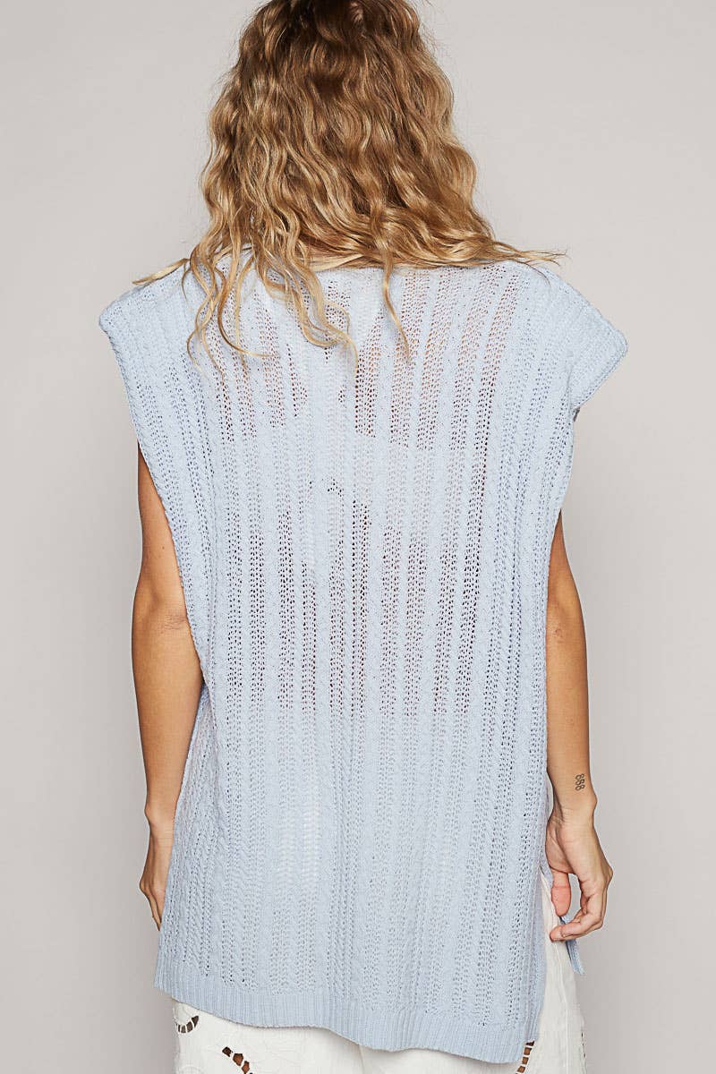 POL Clothing Rock N Roll Graphic Lettering Round Sleeveless Top-TOP-Pol Clothing-Stuffology - Where Vintage Meets Modern, A Boutique for Real Women in Crosbyton, TX