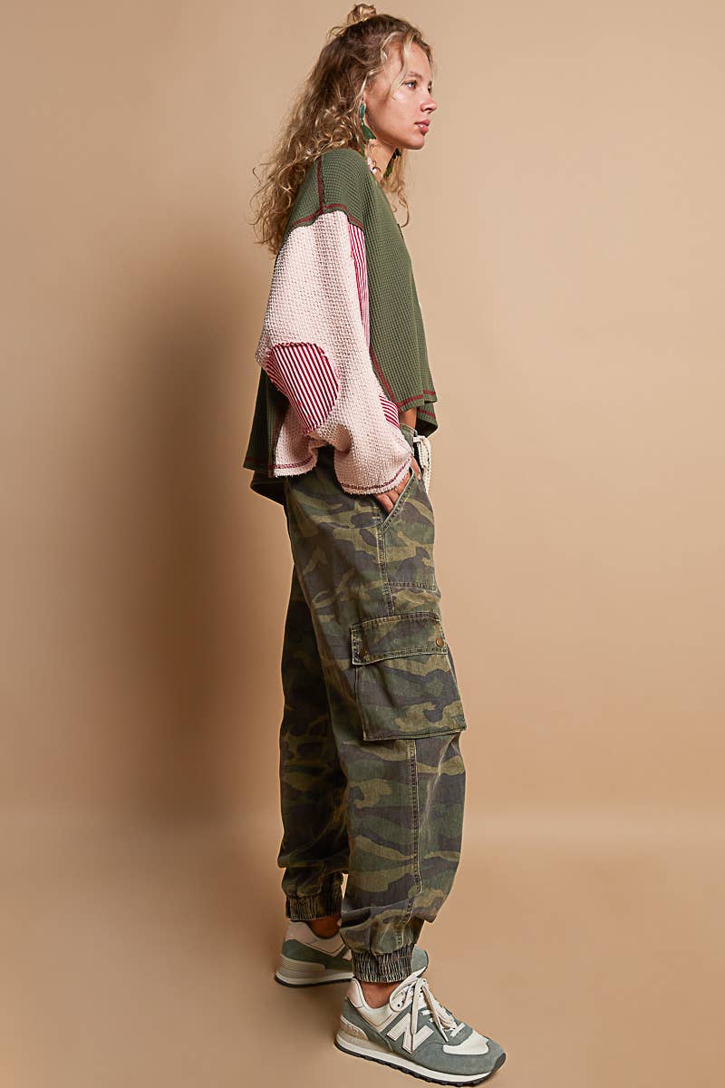 POL Clothing Camo Jogger Pant-Joggers-Pol Clothing-Stuffology - Where Vintage Meets Modern, A Boutique for Real Women in Crosbyton, TX