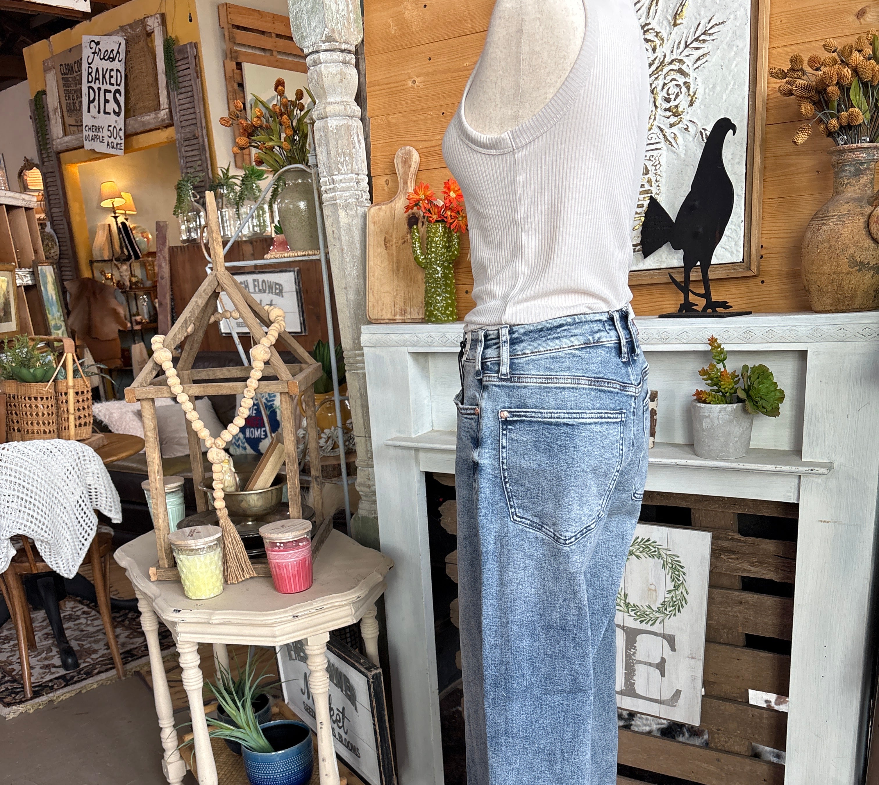Judy Blue High Waist Baggy Fit Jeans-JUDY BLUE-Stuffology - Where Vintage Meets Modern, A Boutique for Real Women in Crosbyton, TX
