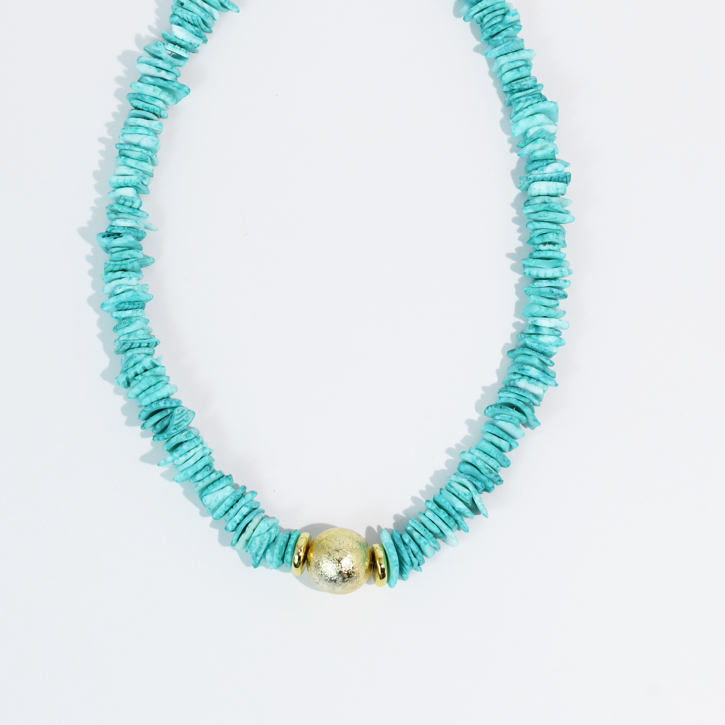 Turquoise Coast Beaded Necklace-Necklaces-Treasure Jewels Inc.-Stuffology - Where Vintage Meets Modern, A Boutique for Real Women in Crosbyton, TX