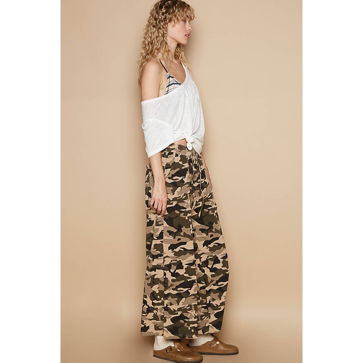 POL Clothing Vintage Washed Camo Pants-Pants-Pol Clothing-Stuffology - Where Vintage Meets Modern, A Boutique for Real Women in Crosbyton, TX