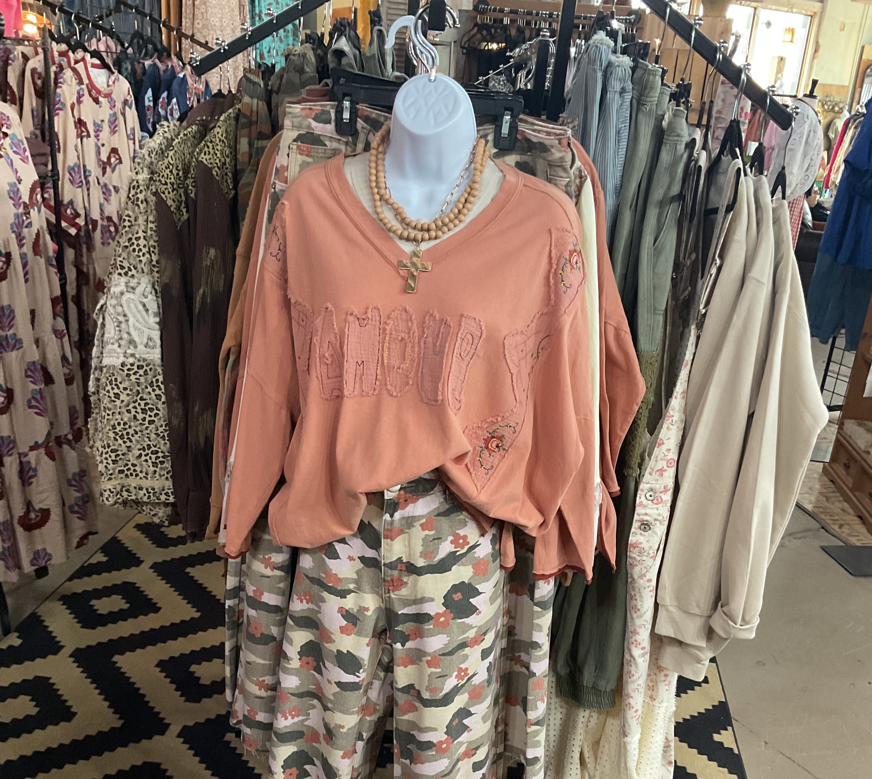 Patchwork Amour Washed Pullover-Pullover Top-Easel-Stuffology - Where Vintage Meets Modern, A Boutique for Real Women in Crosbyton, TX