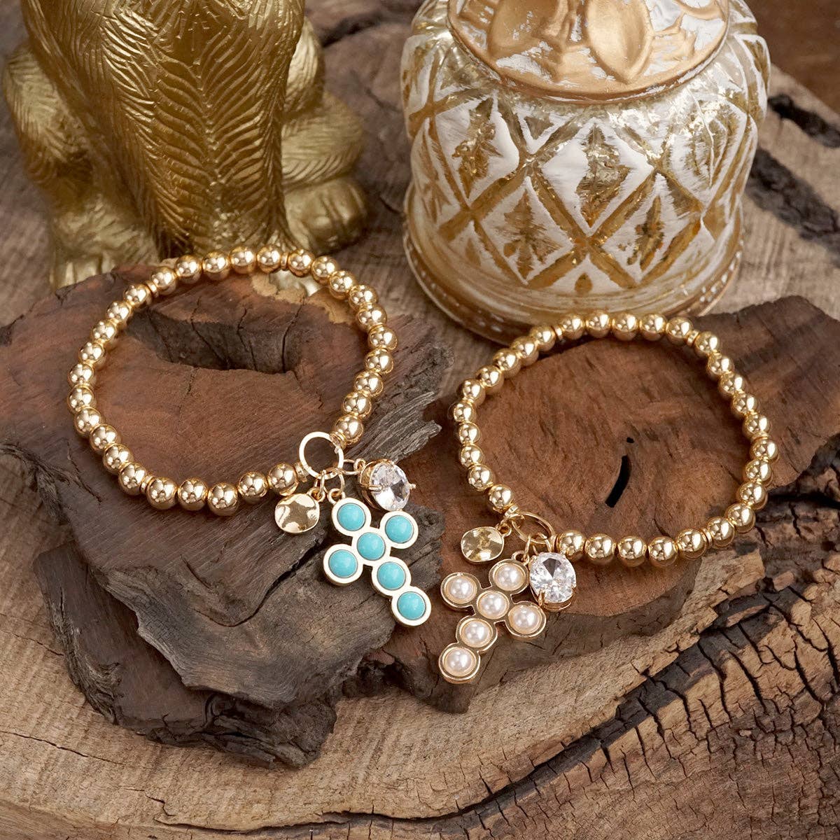 Grace Notes – Dainty Charm Cluster Necklace on Paperclip Chain-Necklaces-PennyLine inc-Stuffology - Where Vintage Meets Modern, A Boutique for Real Women in Crosbyton, TX