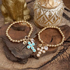 Grace Notes – Dainty Charm Cluster Necklace on Paperclip Chain-Necklaces-PennyLine inc-Stuffology - Where Vintage Meets Modern, A Boutique for Real Women in Crosbyton, TX