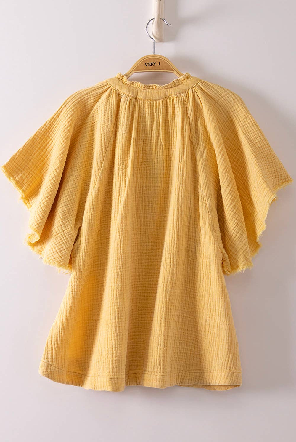Mineral Washed Gauze Blouse Top-Top-VERY J-Stuffology - Where Vintage Meets Modern, A Boutique for Real Women in Crosbyton, TX