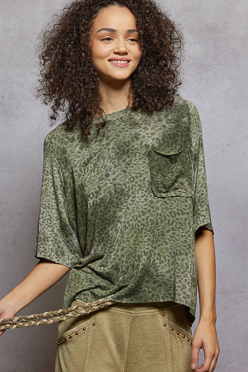 Leopard Short Sleeve Tee-Pol Clothing-Stuffology - Where Vintage Meets Modern, A Boutique for Real Women in Crosbyton, TX