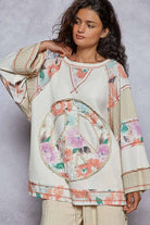 POL Clothing - Peace Sign Top-Pullover Top-Pol Clothing-Stuffology - Where Vintage Meets Modern, A Boutique for Real Women in Crosbyton, TX