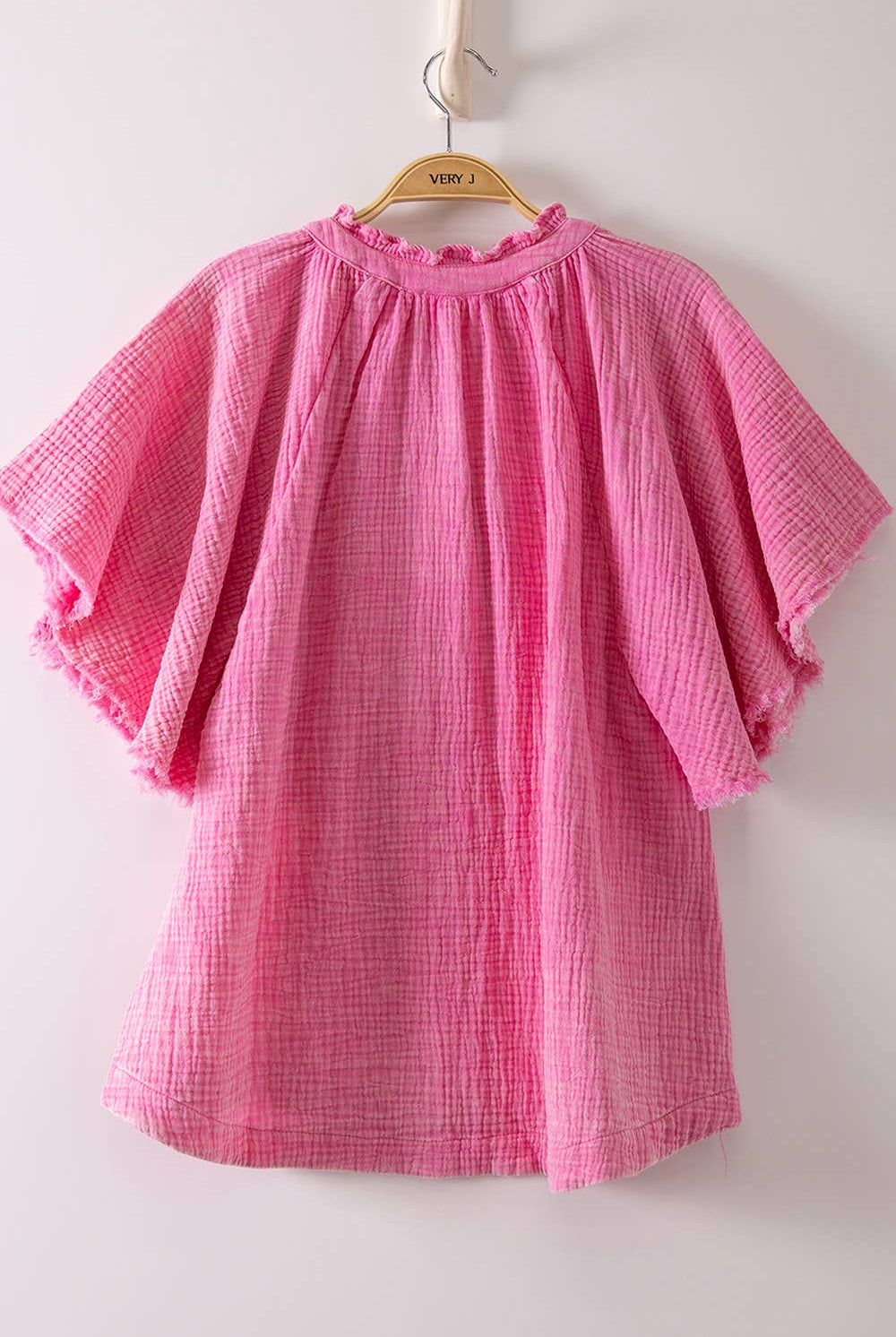 Mineral Washed Gauze Blouse Top-Top-VERY J-Stuffology - Where Vintage Meets Modern, A Boutique for Real Women in Crosbyton, TX