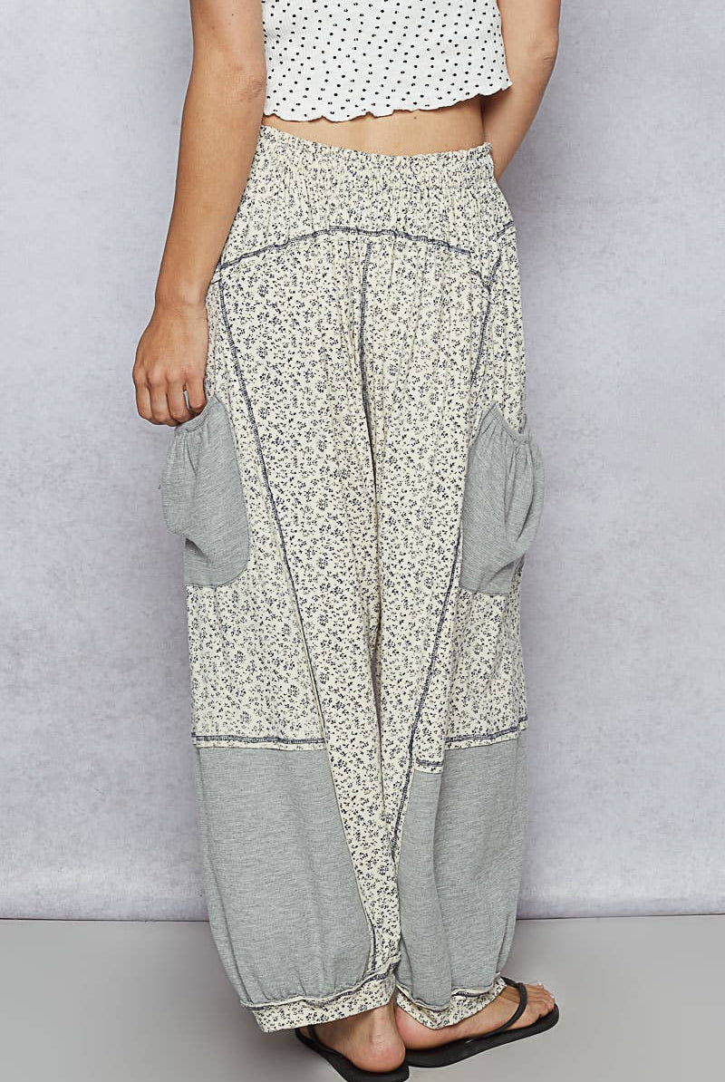 POL Clothing Floral Patch Knit Joggers-Joggers-Pol Clothing-Stuffology - Where Vintage Meets Modern, A Boutique for Real Women in Crosbyton, TX