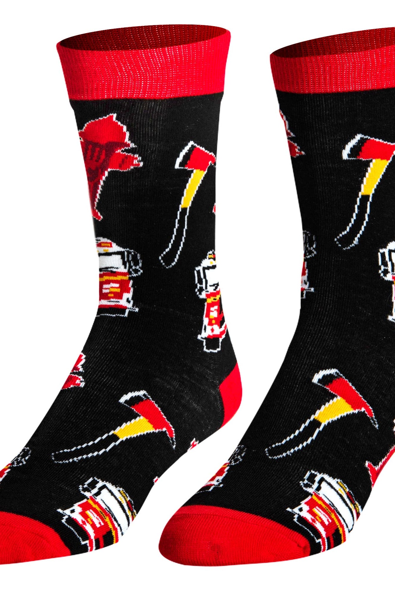 Firefighter - Mens Crew Folded - Crazy Socks | Stuffology Boutique-Socks-Crazy Socks-Stuffology - Where Vintage Meets Modern, A Boutique for Real Women in Crosbyton, TX