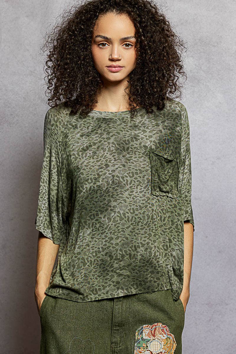 Leopard Short Sleeve Tee-Pol Clothing-Stuffology - Where Vintage Meets Modern, A Boutique for Real Women in Crosbyton, TX
