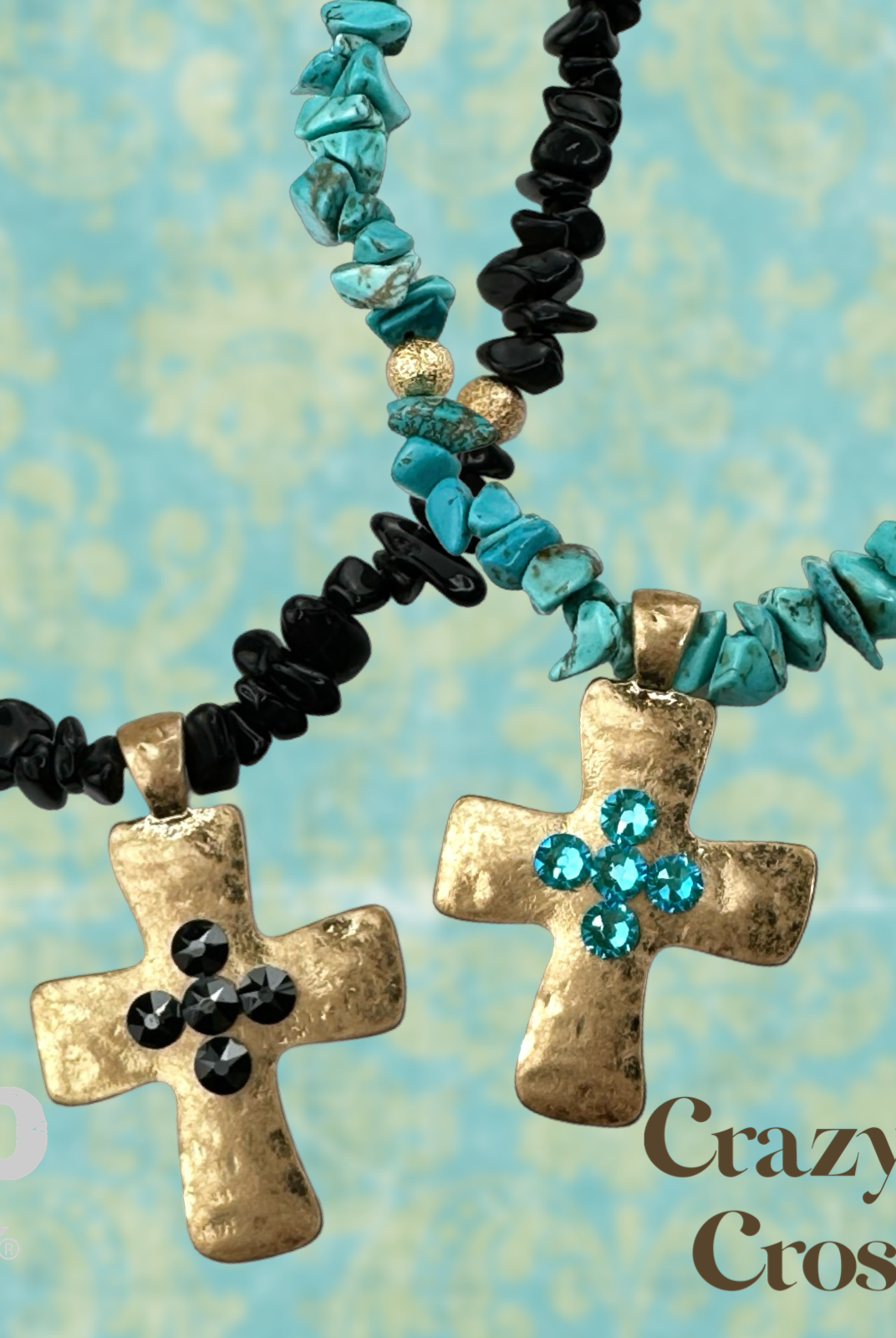 Cross Pendant Necklace-Necklaces-Pink Panache Brands-Stuffology - Where Vintage Meets Modern, A Boutique for Real Women in Crosbyton, TX