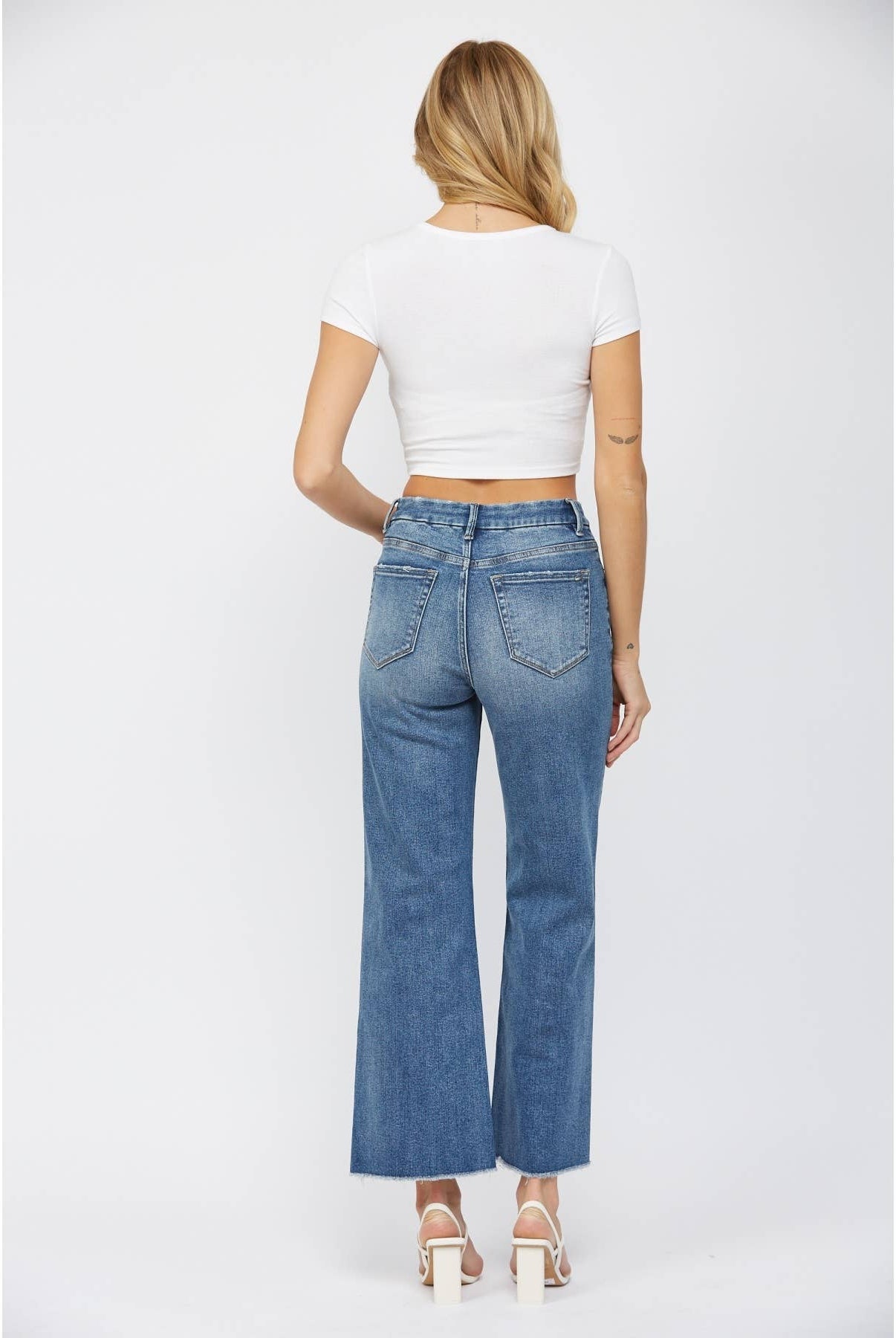 High Waist Wide Leg Mica Denim Jeans-Jeans-Mica Denim-Stuffology - Where Vintage Meets Modern, A Boutique for Real Women in Crosbyton, TX