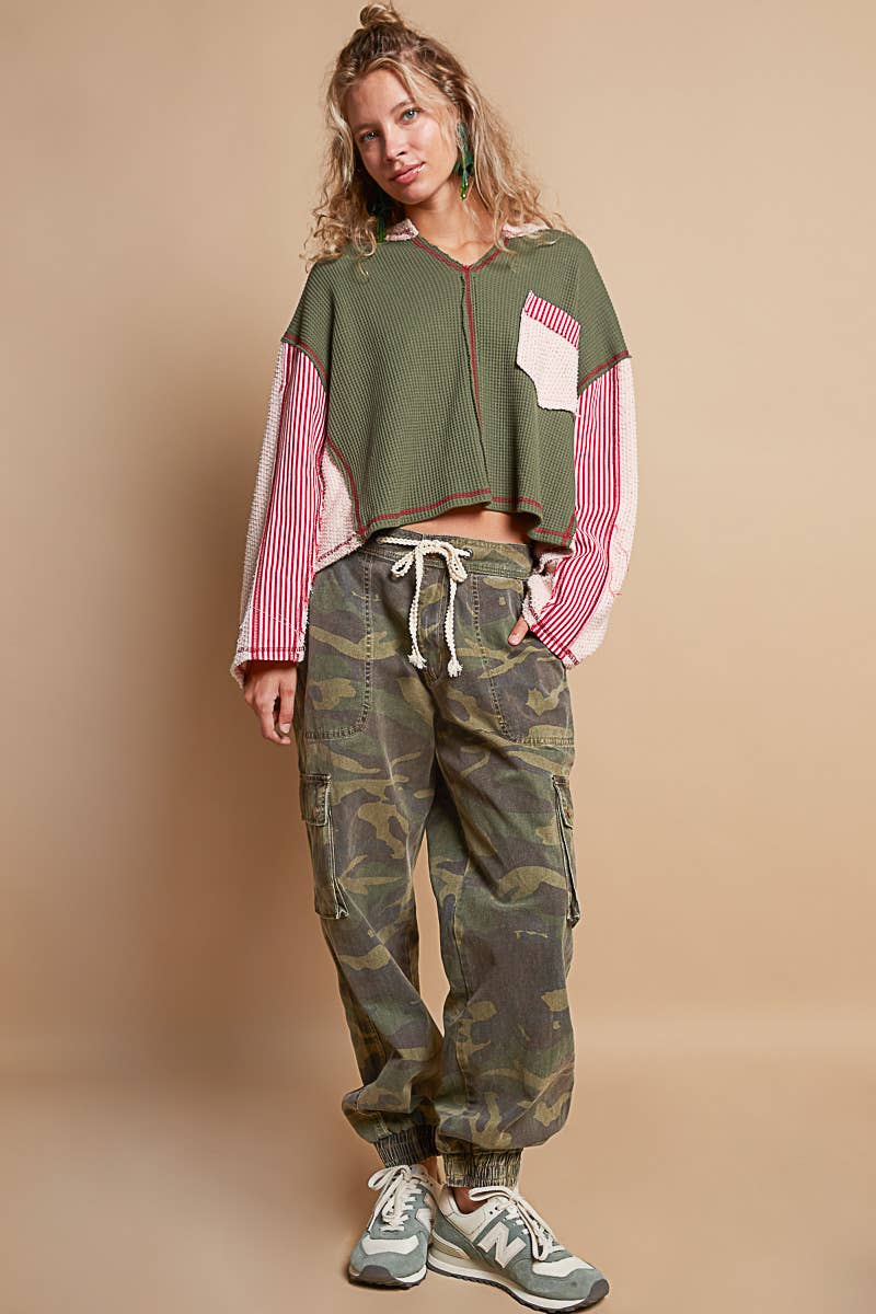 POL Clothing Camo Jogger Pant-Joggers-Pol Clothing-Stuffology - Where Vintage Meets Modern, A Boutique for Real Women in Crosbyton, TX