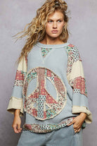 POL Clothing - Peace Sign Top-Pullover Top-Pol Clothing-Stuffology - Where Vintage Meets Modern, A Boutique for Real Women in Crosbyton, TX