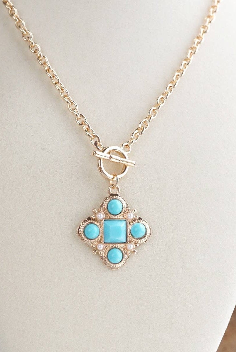 Ornate Pendant Necklace-Necklaces-PennyLine inc-Stuffology - Where Vintage Meets Modern, A Boutique for Real Women in Crosbyton, TX