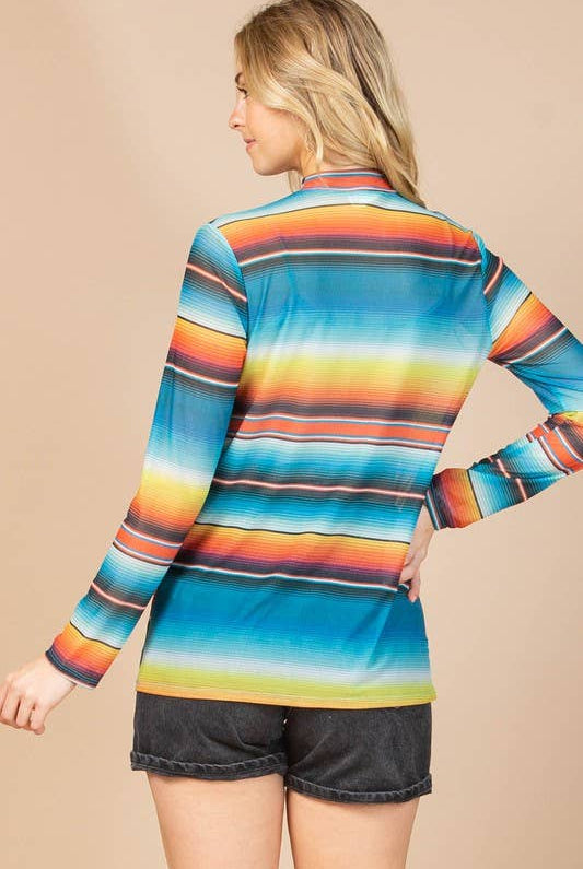 SERAPE PRINT SEMI SHEER MESH TOP-MESH TOP-Avery-Stuffology - Where Vintage Meets Modern, A Boutique for Real Women in Crosbyton, TX